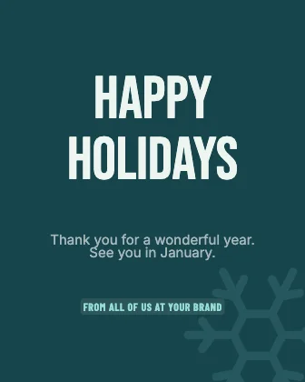 Holiday greeting · Lagoon dark · Poster