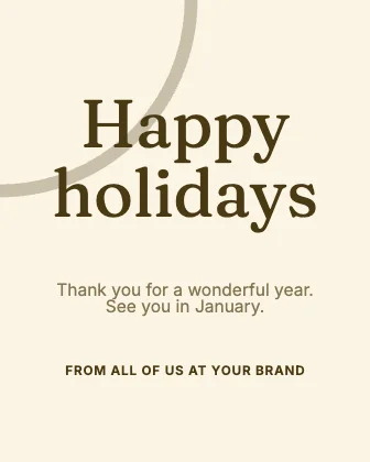 Holiday greeting · Mustard