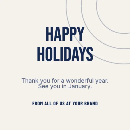 Holiday greeting · Cobalt · Poster