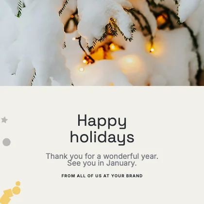 Holiday greeting · Ink · Grotesk