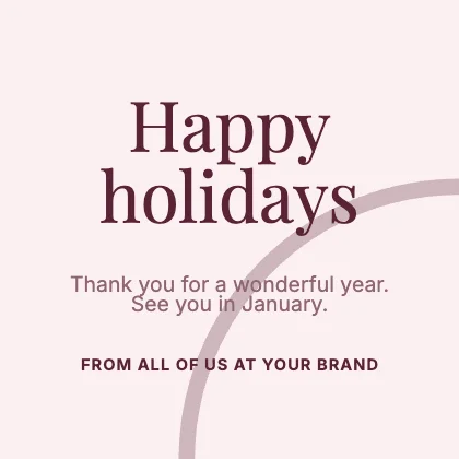 Holiday greeting · Rose · Editorial