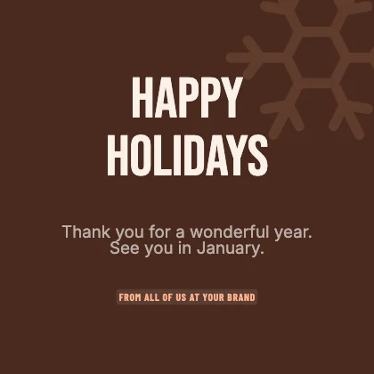 Holiday greeting · Sunset dark · Poster