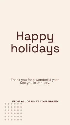 Holiday greeting · Clay · Grotesk