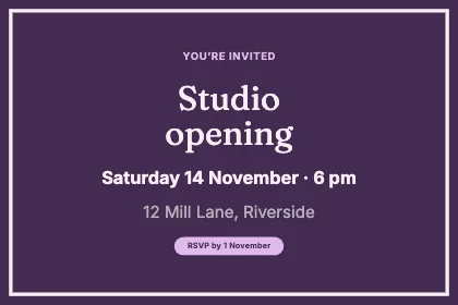 Invitation · Plum dark