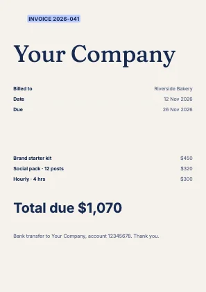 Invoice · Cobalt