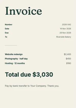 Simple invoice · Forest