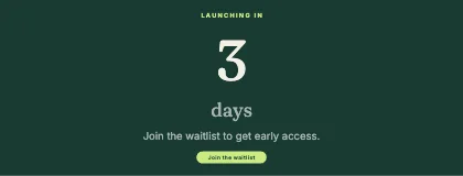 Launch countdown · Forest dark