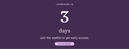 Launch countdown · Plum dark