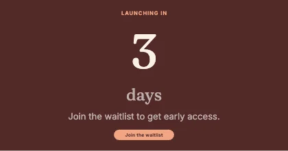 Launch countdown · Clay dark