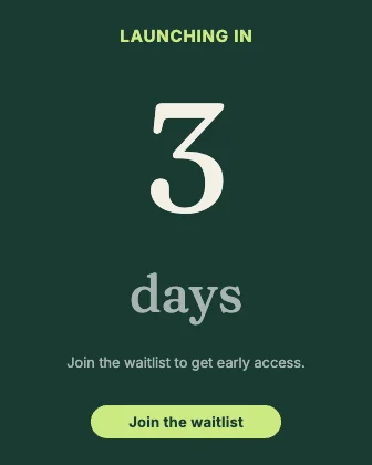Launch countdown · Forest dark