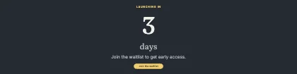 Launch countdown · Ink dark