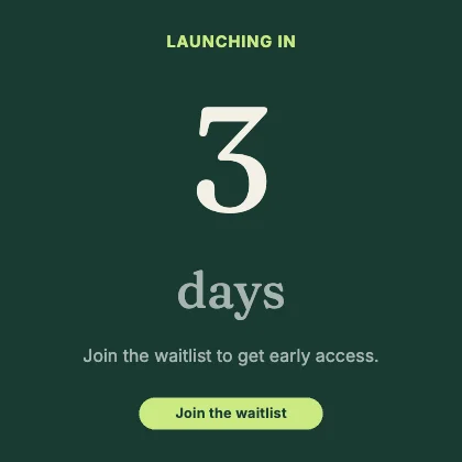 Launch countdown · Forest dark