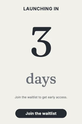 Launch countdown · Ink
