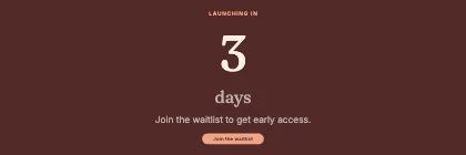 Launch countdown · Clay dark