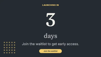 Launch countdown · Ink dark