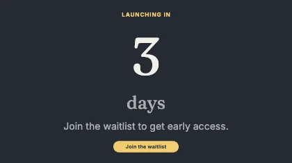 Launch countdown · Ink dark
