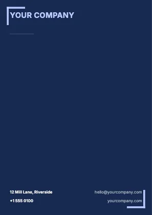 Letterhead · Cobalt dark