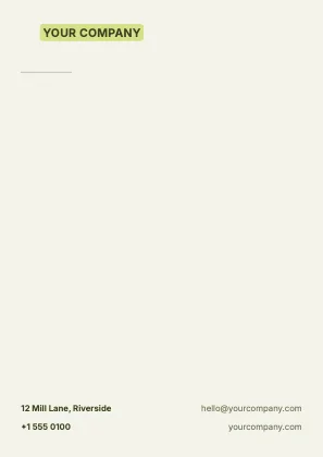Letterhead · Olive