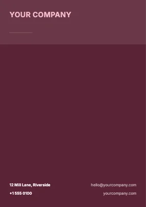 Letterhead · Rose dark · Editorial