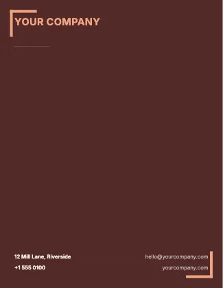 Letterhead · Clay dark · Grotesk