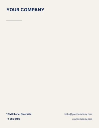 Letterhead · Cobalt · Editorial