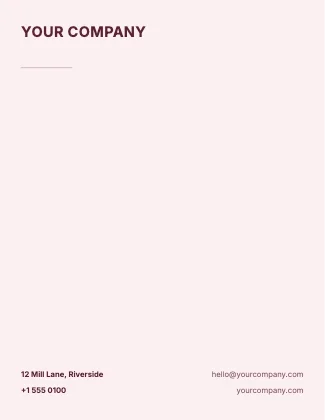 Letterhead · Rose · Grotesk