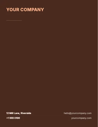 Letterhead · Sunset dark · Editorial