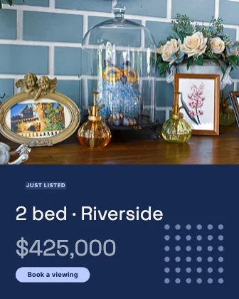 Property listing · Cobalt dark · Grotesk