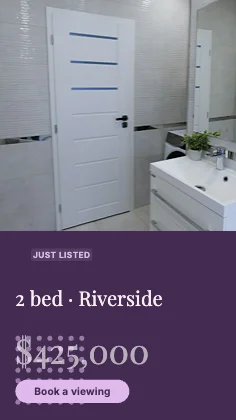 Property listing · Plum dark · Editorial