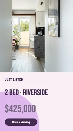 Property listing · Plum · Poster