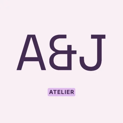 Initials logo · Plum · Grotesk