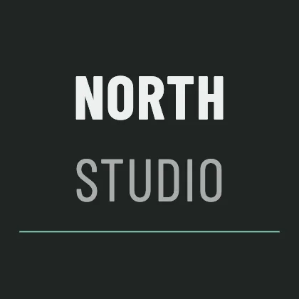 Stacked wordmark · Charcoal dark · Poster