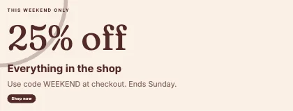 Weekend offer · Clay