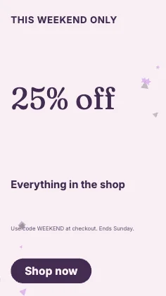 Weekend offer · Plum