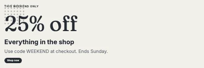 Weekend offer · Ink