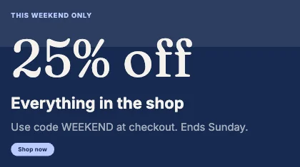 Weekend offer · Cobalt dark