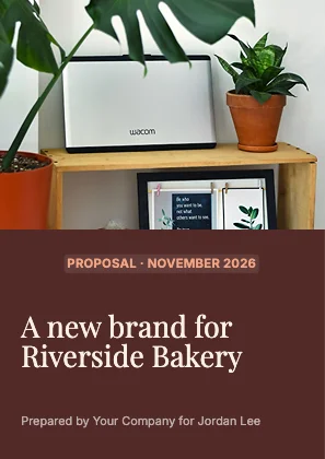 Proposal cover · Clay dark · Editorial