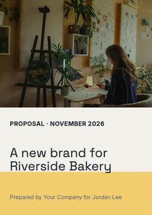 Proposal cover · Ink · Grotesk