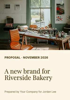 Proposal cover · Mustard · Editorial