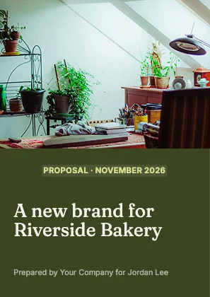 Proposal cover · Olive dark