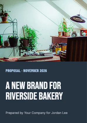 Proposal cover · Slate dark · Poster