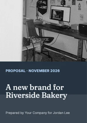 Proposal cover · Slate dark