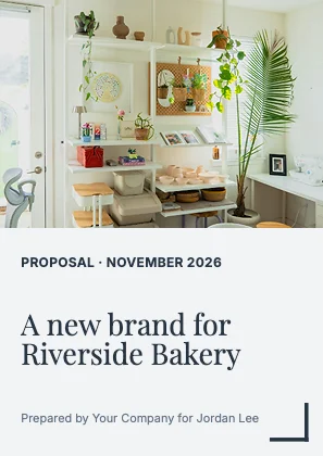 Proposal cover · Slate · Editorial