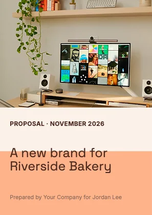 Proposal cover · Sunset · Grotesk