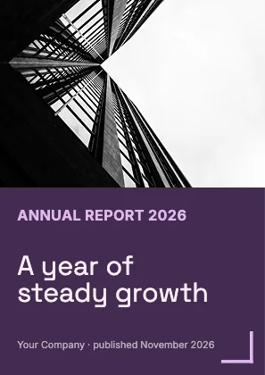 Report cover · Plum dark · Grotesk