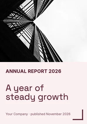 Report cover · Rose · Grotesk
