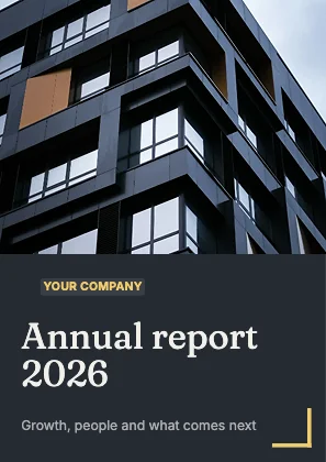 Annual report cover · Ink dark