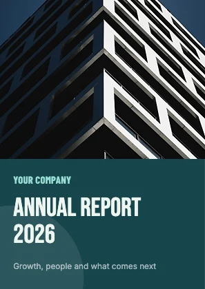 Annual report cover · Lagoon dark · Poster