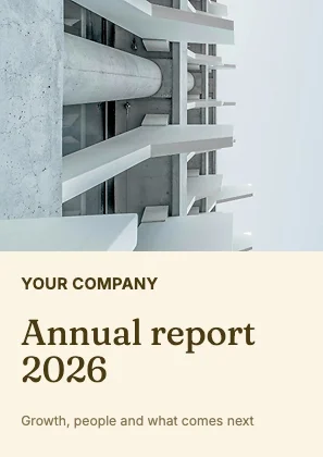 Annual report cover · Mustard