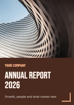 Annual report cover · Sunset dark · Poster